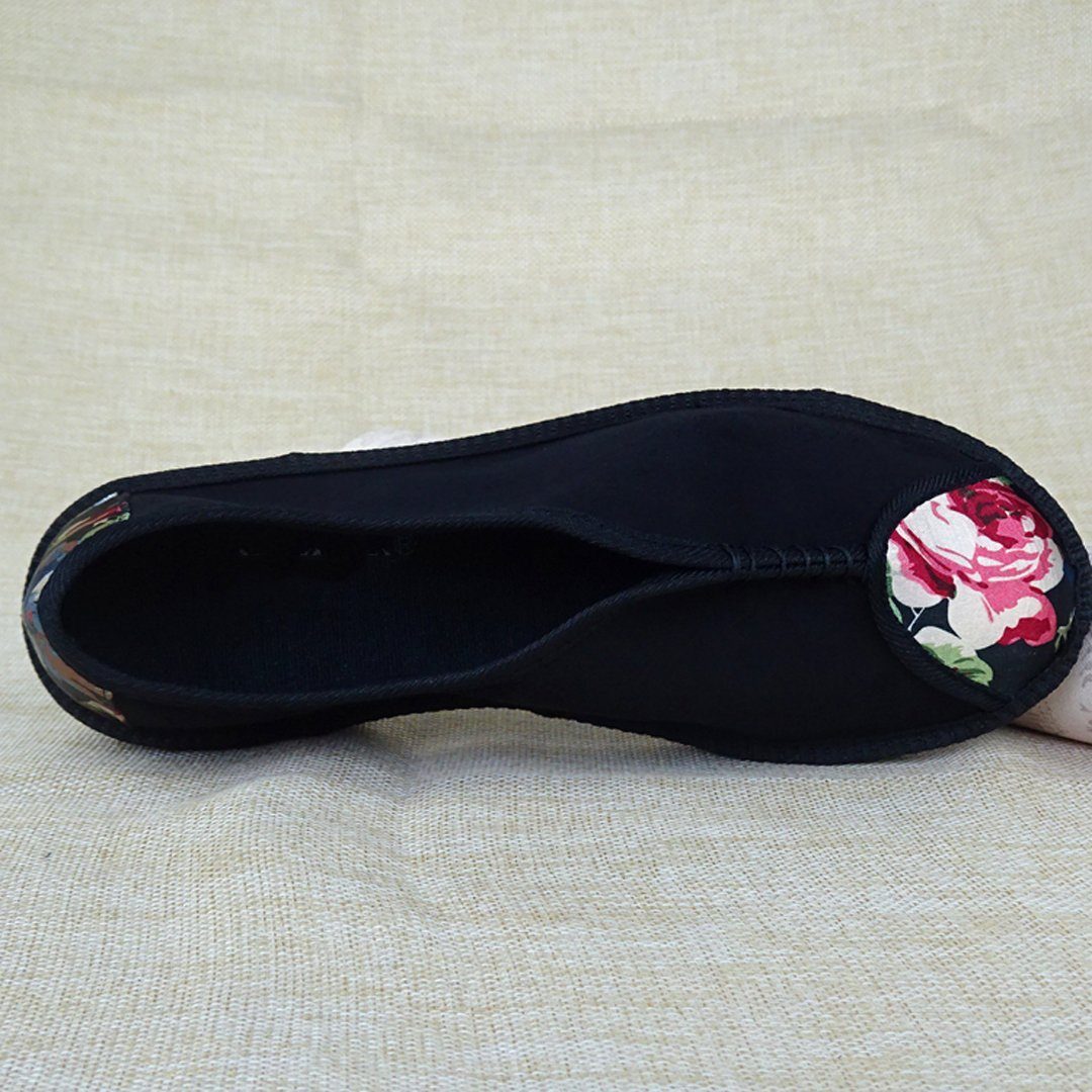 Babakud Sewing Embroidery Casual Flats Cloth Shoes