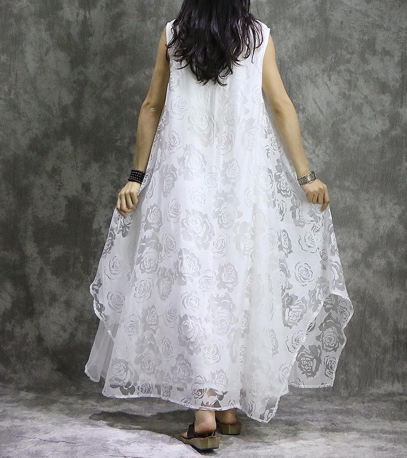Babakud Silk Cotton Retro Long Sleeveless Dress 2019 Jun New 