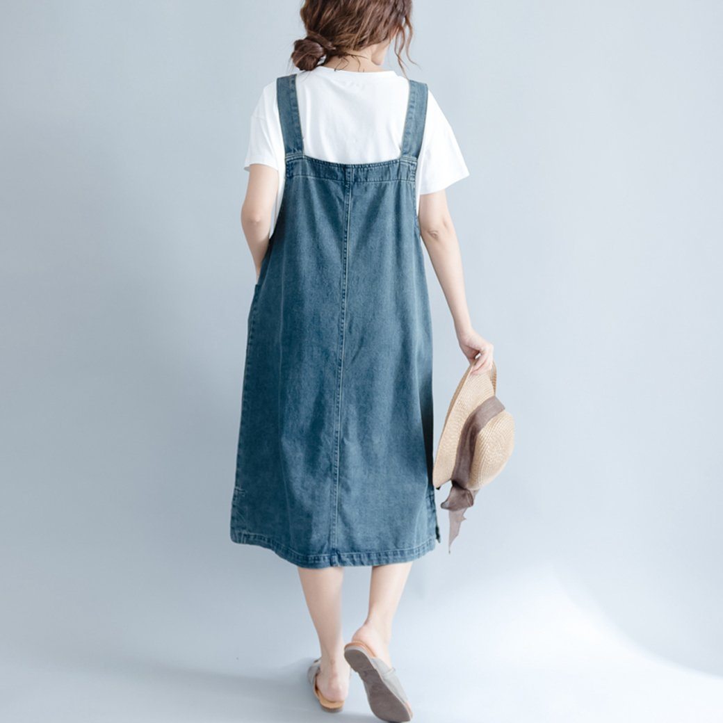 BABAKUD Solid Color Denim Casual Strap Skirt 2019 September New 