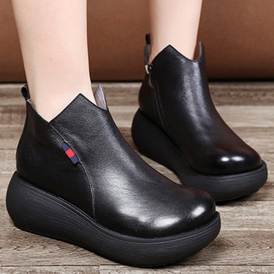Babakud Solid Simple Platform Women Retro Ankle Boots 2019 November New 