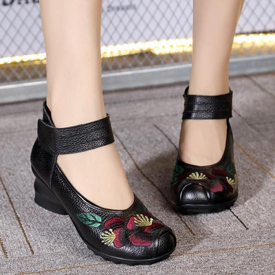 BABAKUD Spring Autumn Ethnic Style Handmade Embroidered Retro Shoes 2019 August New 
