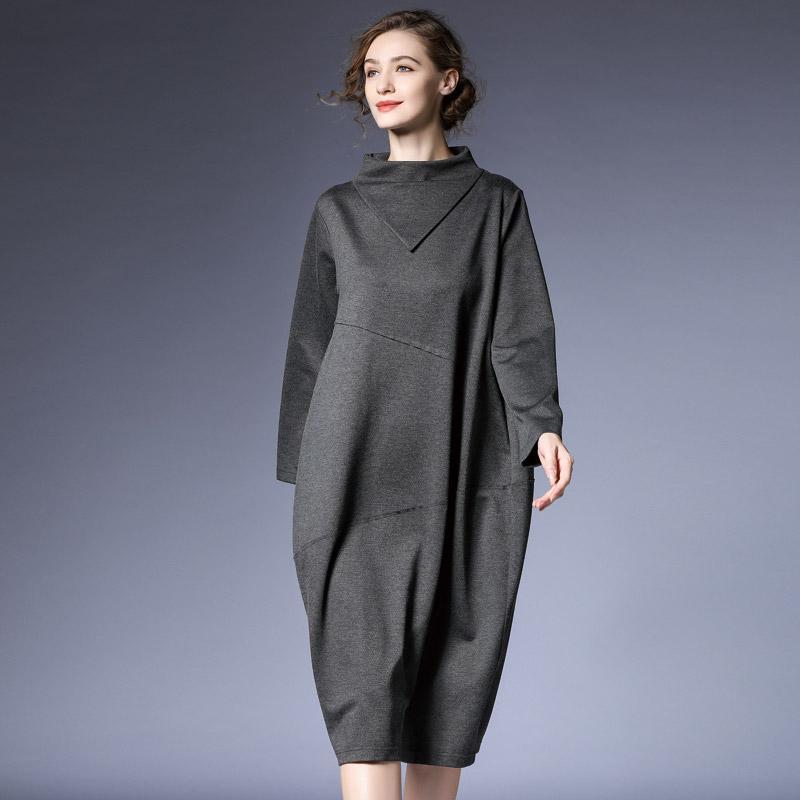 BABAKUD Spring Autumn Loose Long-Sleeved Women's Casual Dress