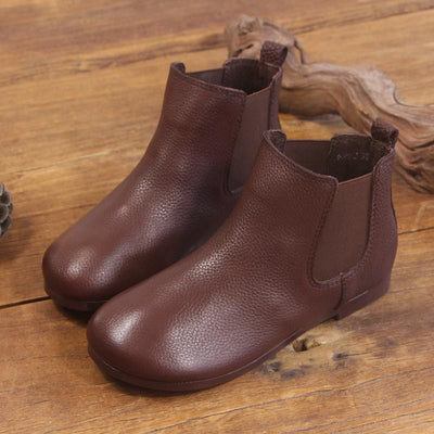 Babakud Spring Handmade Retro Women's Leather Boots 35-41 2019 July New 35 Coffee 