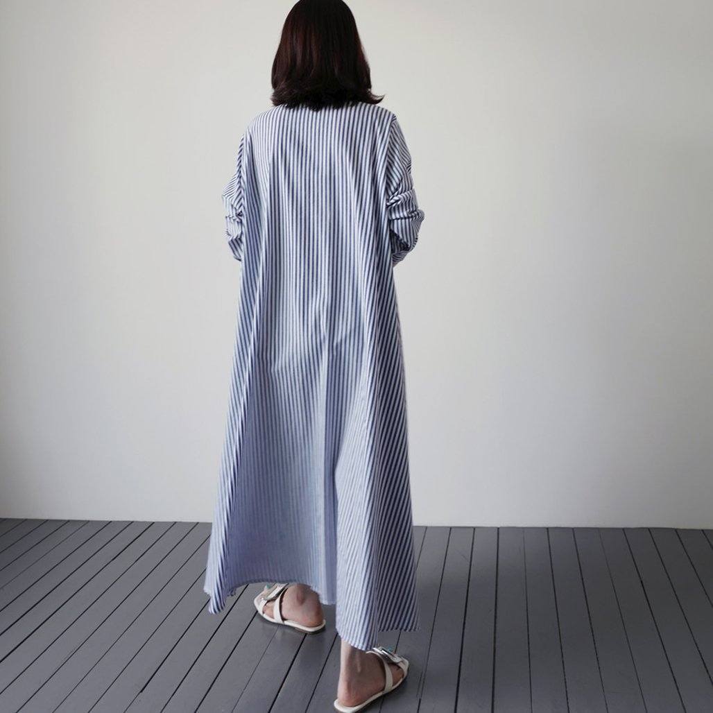BABAKUD Striped Casual Leisure Long-Sleeved Women's Shirt Dress 2019 October New 