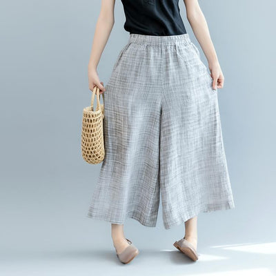 BABAKUD Summer 100% Pure Linen Womne's Wide Leg Pants 2019 August New 