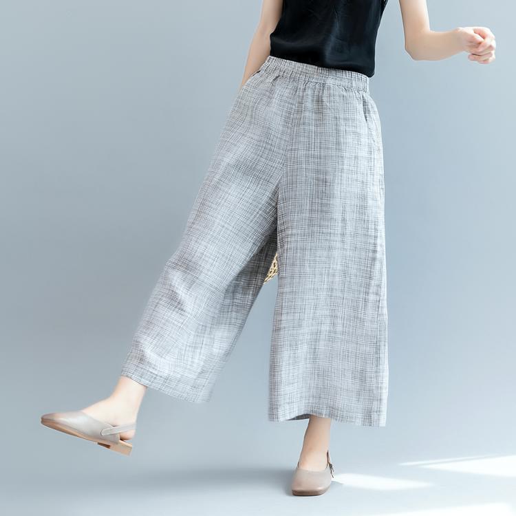 BABAKUD Summer 100% Pure Linen Womne's Wide Leg Pants 2019 August New 