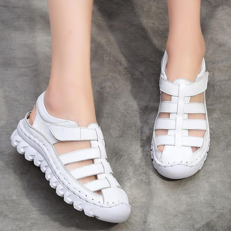 Babakud Summer Handmade Sports Casual Sandals 2019 Jun New 35 White 