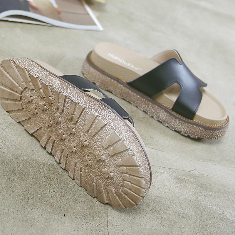 Babakud Summer Leather Casual Flat-Bottomed Slippers