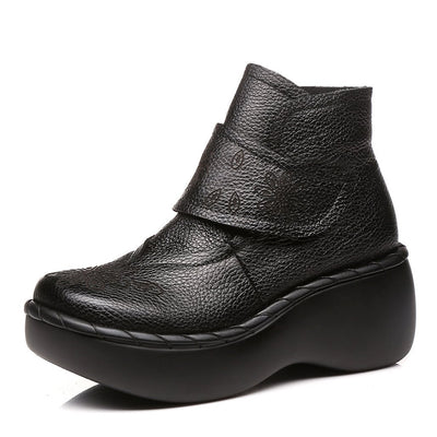 BABAKUD Thick-Soled Autumn Winter Soft Bottom Ankle Boots