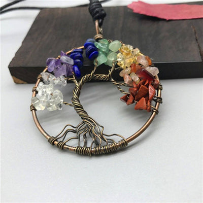 Babakud Tree Shape Roung Meatl Vintage Necklace ACCESSORIES One Size Colorful 