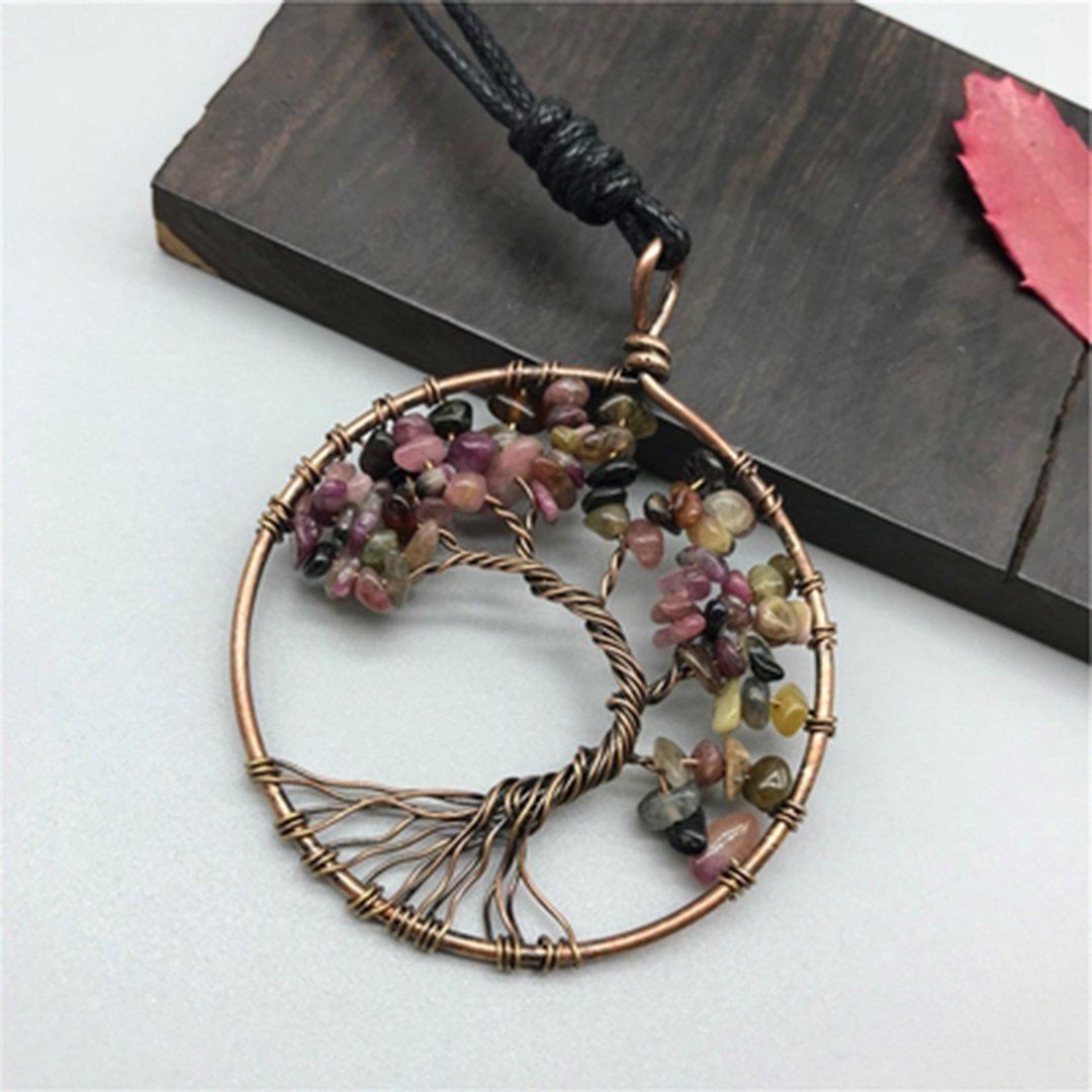 Babakud Tree Shape Roung Meatl Vintage Necklace ACCESSORIES One Size Evil Tree 