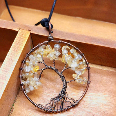 Babakud Tree Shape Roung Meatl Vintage Necklace ACCESSORIES One Size Tea 