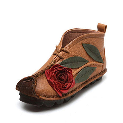 BABAKUD Vintage Handmade Ethnic Flat Velvet Spring Autumn Women's Shoes