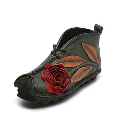 BABAKUD Vintage Handmade Ethnic Flat Velvet Spring Autumn Women's Shoes