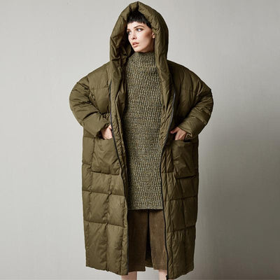 Babakud Winter Loose Large Size Hooded Cotton Coat 2019 July New M Army Green 