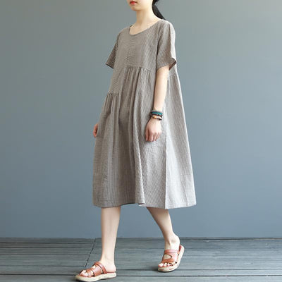 Babakud Women Casual Loose Irregular Design Gathered Dress 2019 Jun New 