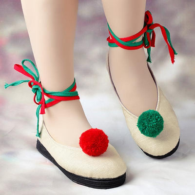 Babakud Women Solid Cotton Linen Belt Casual Shoes 2019 Jun New 35 Beige 