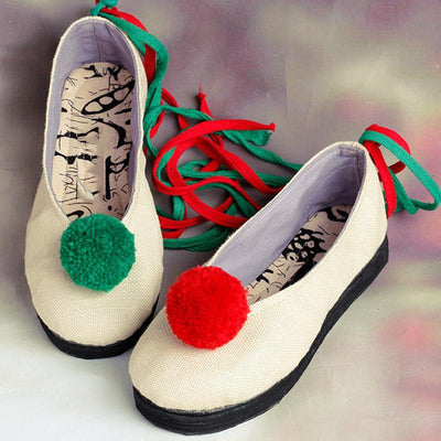 Babakud Women Solid Cotton Linen Belt Casual Shoes