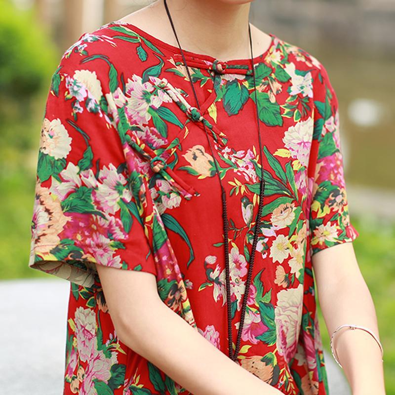 Babakud Women Summer Floral Short Sleeve Dress 2019 Jun New 
