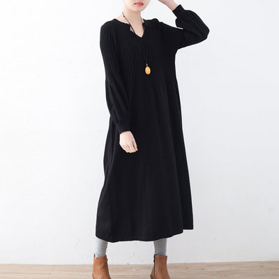 Bubble Sleeve Knitted Sweater Dress 2019 New December 