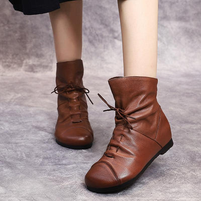 Buckle Short Boots Nov 2020-New Arrival 35 BROWN 