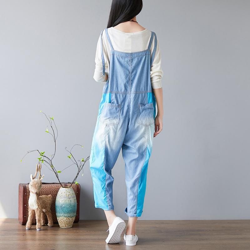 Candy Color Splicing Holes Adjustable Sling Rompers jumpsuits