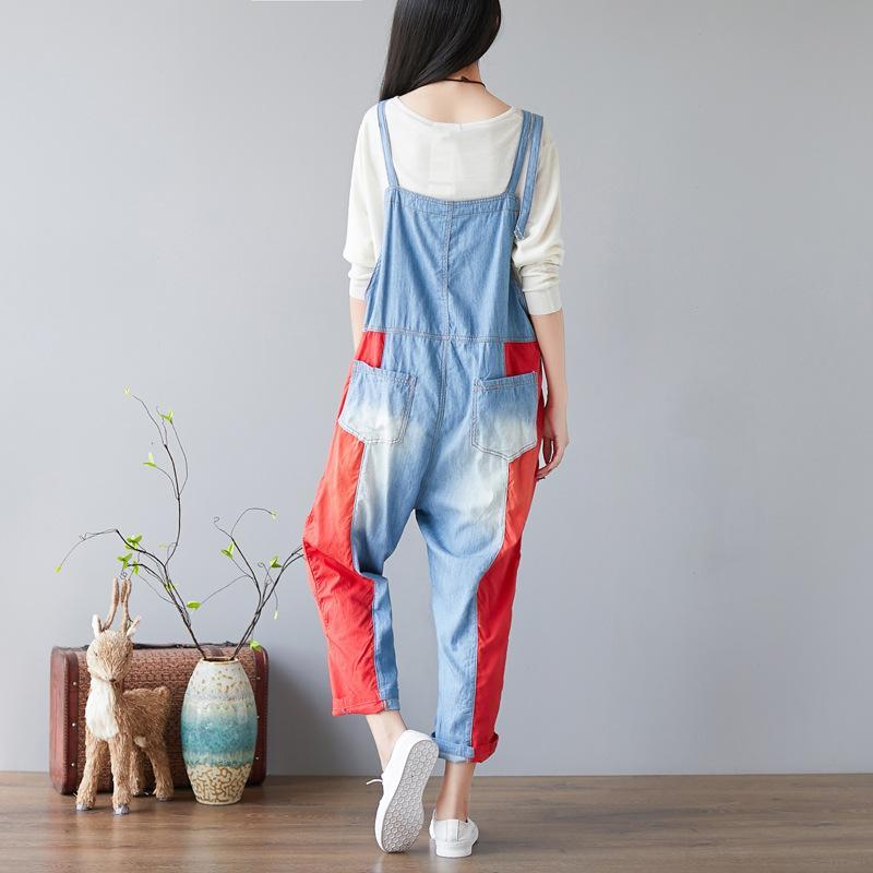 Candy Color Splicing Holes Adjustable Sling Rompers jumpsuits 2019 March New 