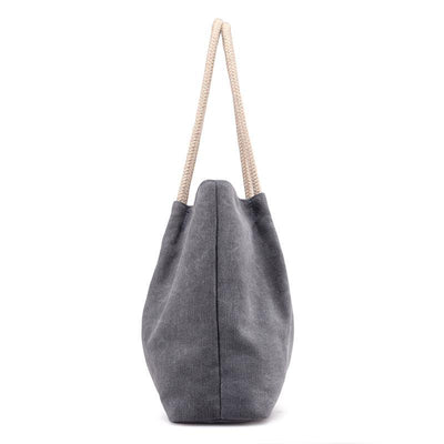 Canvas casual shoulder bag portable big shopping bag 2019 March New 