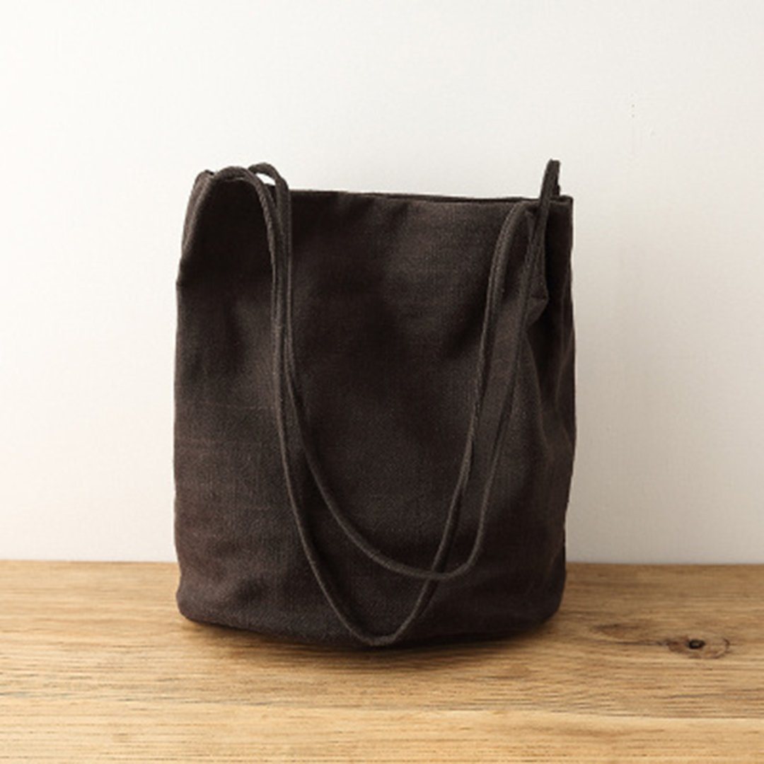 Canvas Simple Shoulder Bag For Women ACCESSORIES One Size Black 