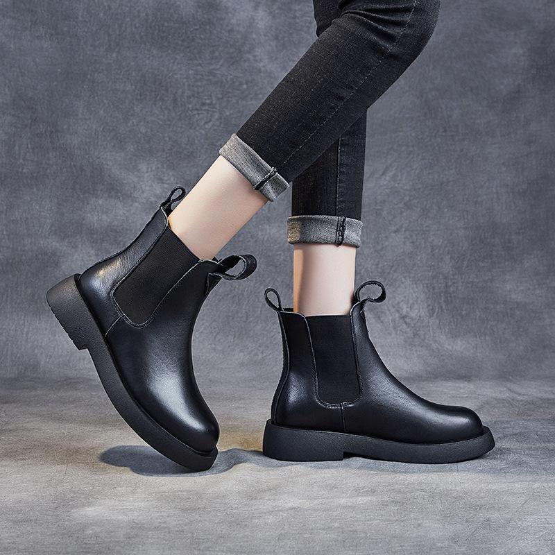 Casual Leather Chelsea Boots