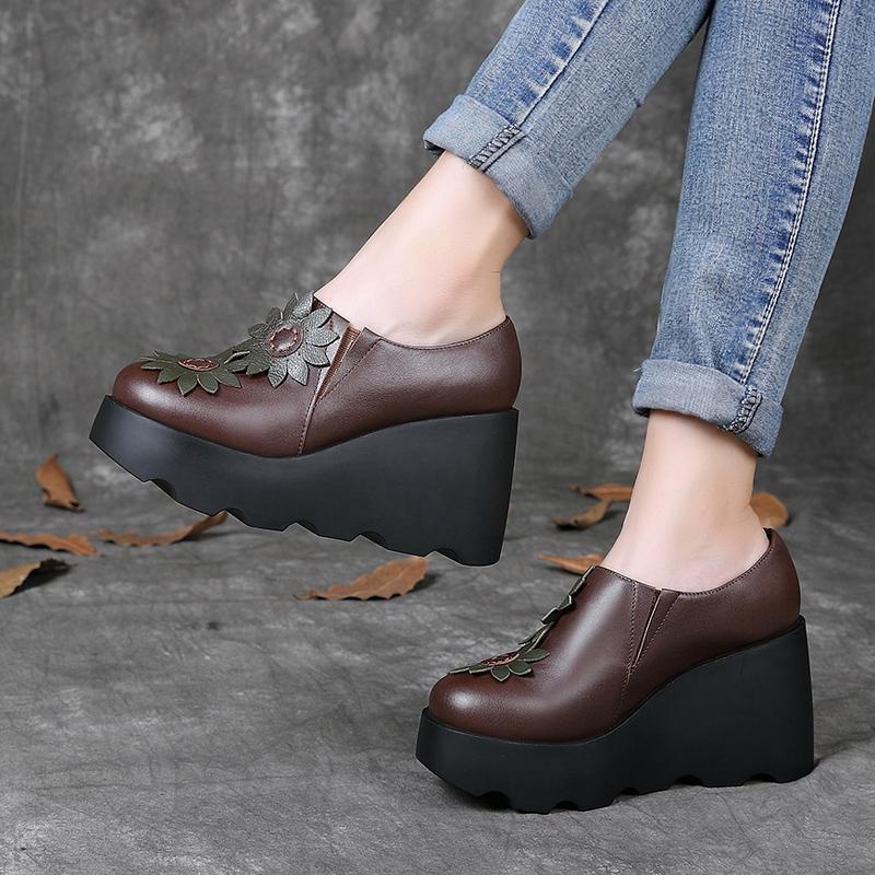 Casual Leather Comfortable Platform Shoes