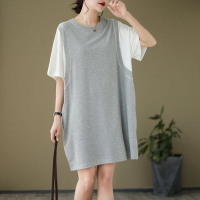 Casual Loose Stripe Summer Mini Dress May 2023 New Arrival 