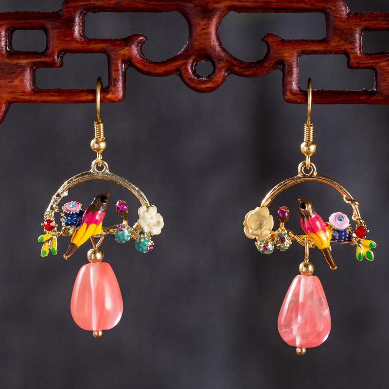 Chinese Ancient Ethnic Jewelry Retro Earrings