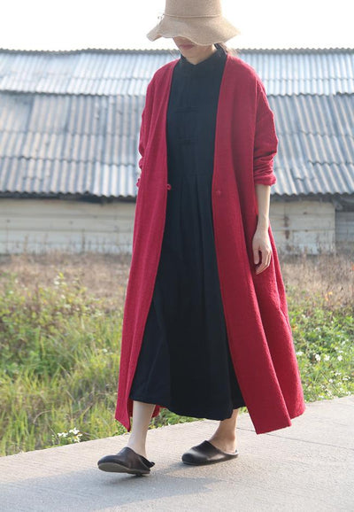 Chinese Style Loose Long-sleeved Spring And Autumn Coat Windbreaker Cardigan OCT 