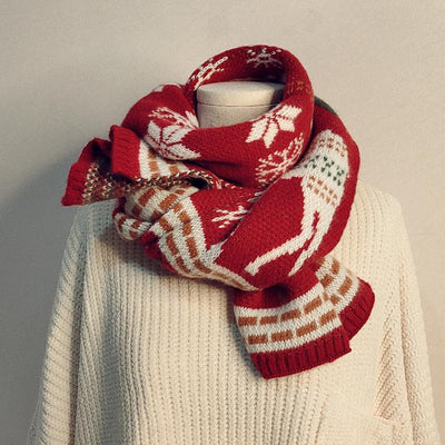 Christmas Elk Women Winter All-match Scarf