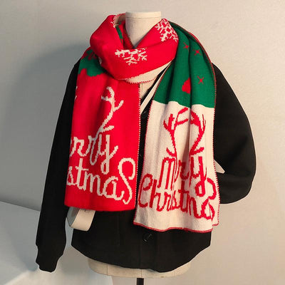 Christmas Elk Women Winter All-match Scarf