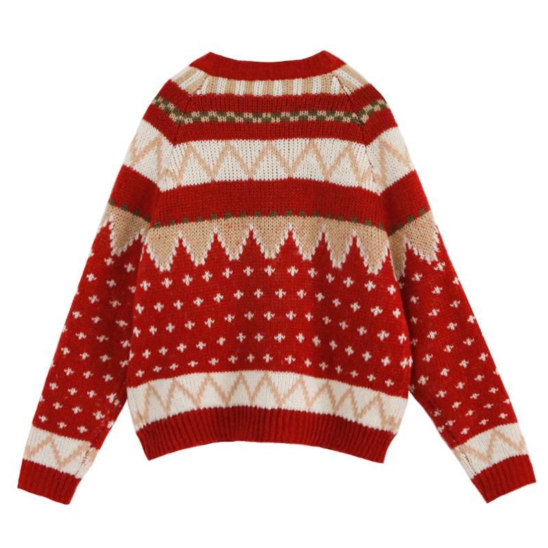 Christmas Retro All-match Thick Cardigan Sweater
