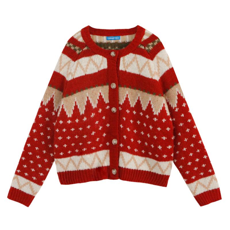 Christmas Retro All-match Thick Cardigan Sweater Dec 2020-New Arrival 