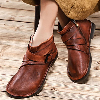 Comfortable Platform Casual Adjustable Buckle Ankle Boots 2019 April New 
