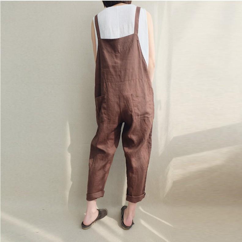 Comfortable Solid Soft Pockets Casual Jumpsuits S-5XL