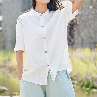 Cotton And Linen Comfortable Blouse May 2021 New-Arrival 