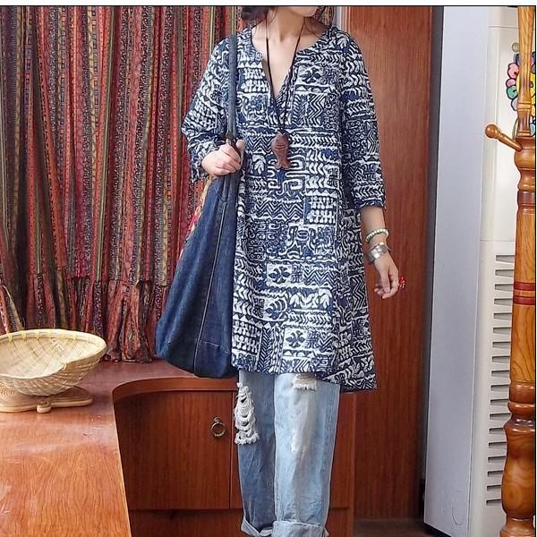 Cotton And Linen Ethnic Women's Clothing Dress Autumn September 2020 new arrival 