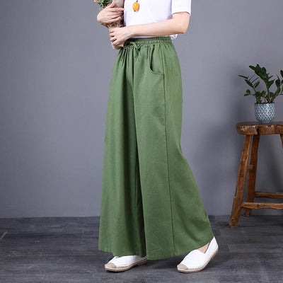Cotton And Linen Plus Size Loose Wide-leg Pants September September 2020 new arrival 