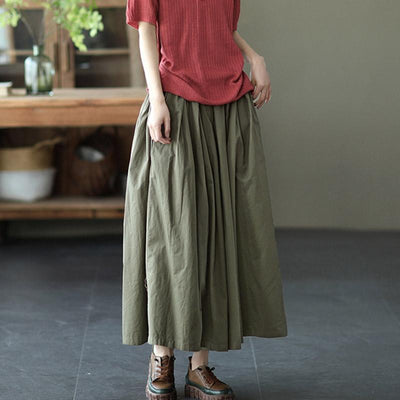 Cotton Casual Women's Wide-leg Pants March 2021 New-Arrival One Size Army Green 