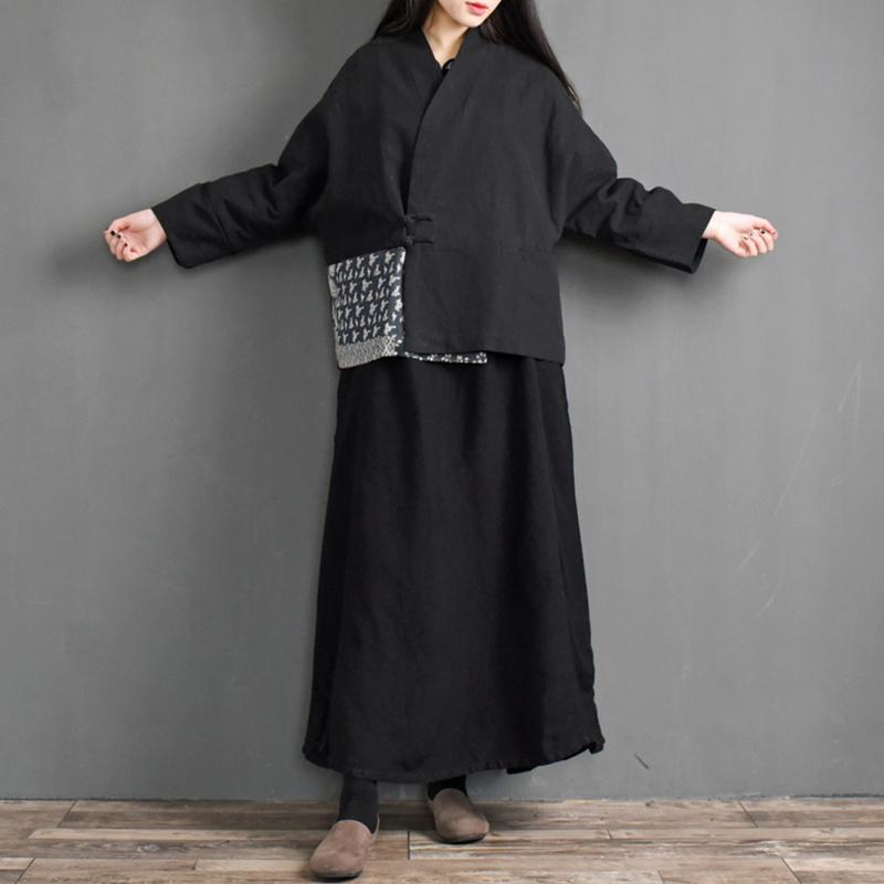 Cotton linen Chinese Style Short Retro Jacket Jan 2021-New Arrival 