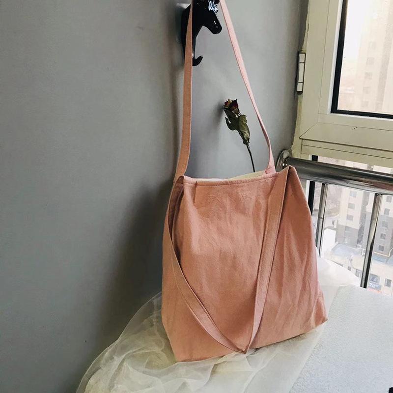 Cotton Linen Double-Layer Padded Shoulder Bag May 2021 New-Arrival 