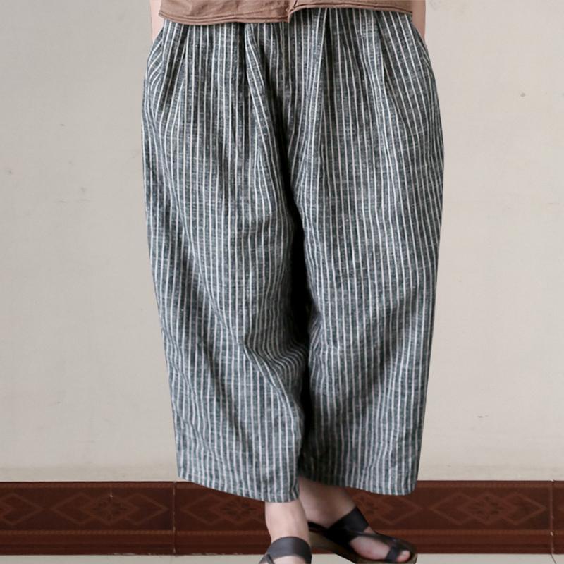 Cotton Linen Trousers Large Size Harem Hants For Women 2019 April New One Size As the picture 