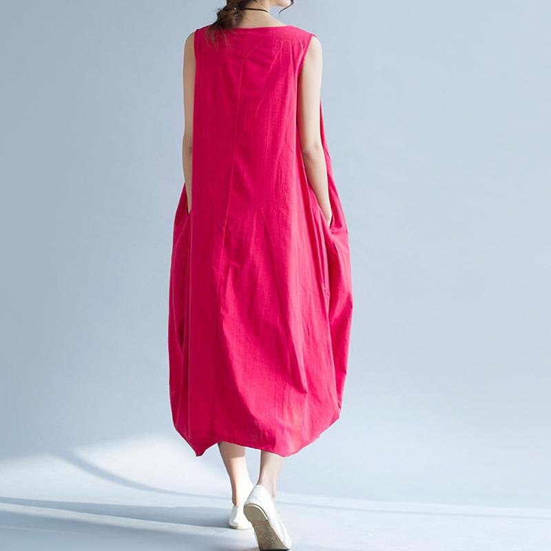 Cotton Linen Vest Sleeveless Dress