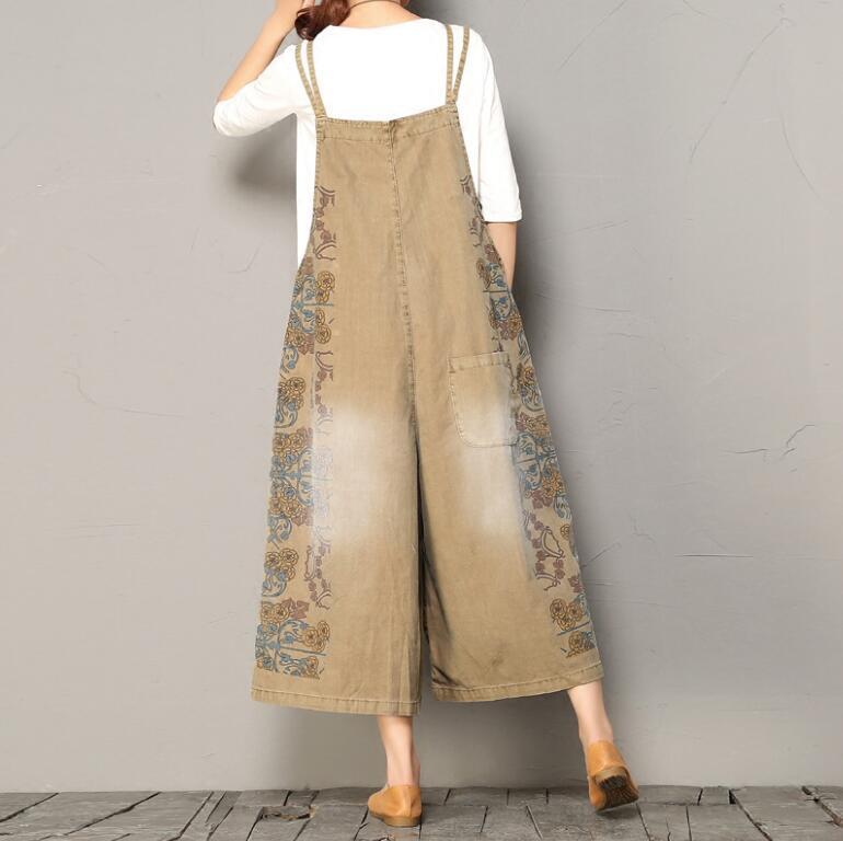 Cotton Printed Loose Casual Jumpsuit - Babakud