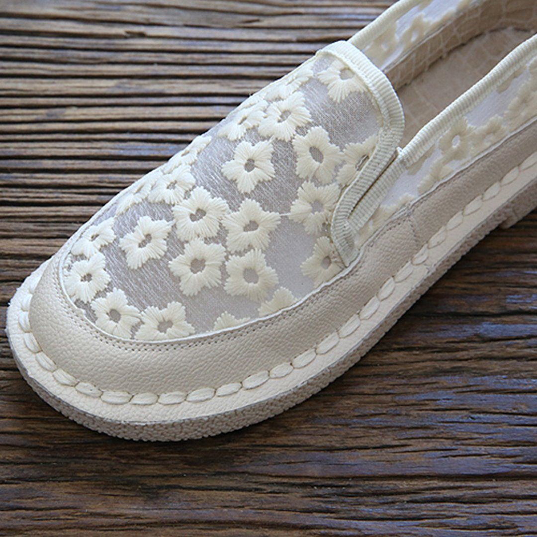 Daisy Embroidered Mesh Breathable Flats Shoes May 2020-New Arrival 